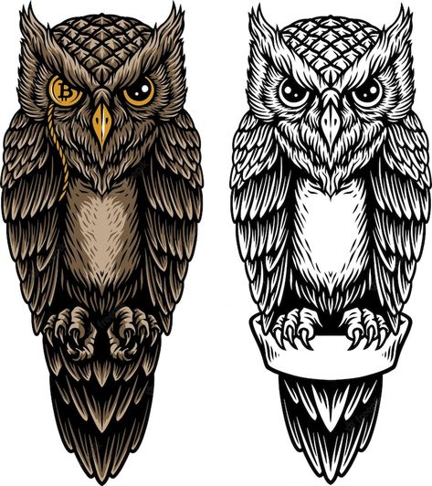 Owl Vector, Owl Cartoon, Face Tattoo, Psd Icon, Art Drawings Sketches Creative, Cartoon Animal, Pyrography, Vector Photo, Art Drawings Sketches