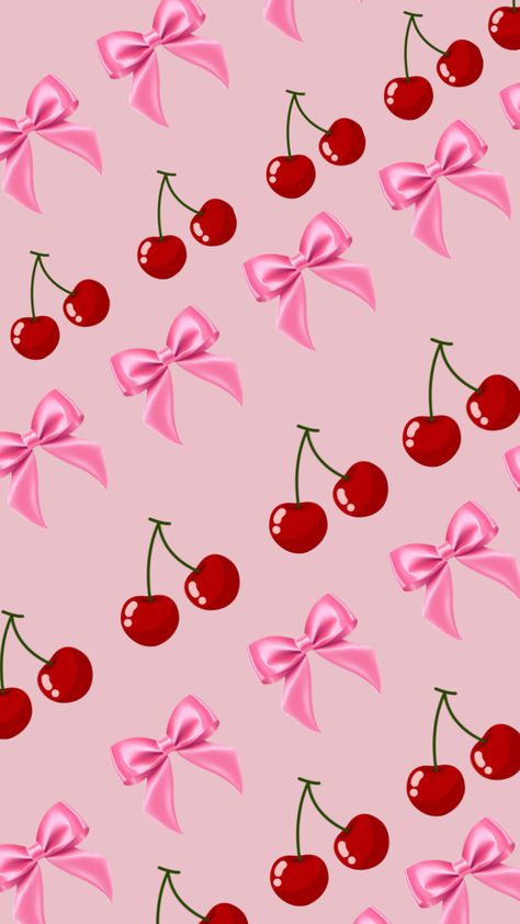 Pink bow and cherry background aesthetic 🩷 #pinkaestheic #pinkwallpaper #iphonebackround Phone Backgrounds, Cherry Background Aesthetic, Cherry Aesthetic Wallpaper, Cherry Background, Cherry Wallpaper, Background Aesthetic, Cricut Projects Vinyl, Pink Wallpaper, Pink Bow
