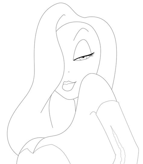 Jessica Rabbit tattoo design- this turned out really well on fake skin (was only my 3rd tattoo so this was so easy) Jessica Rabbit Tattoo, Rabbit Drawing Easy, Rabbit Tattoo Design, Jessica Rabbit Cartoon, Jessica And Roger Rabbit, Rabbit Tattoo, Rabbit Drawing, Rabbit Tattoos, Bunny Drawing