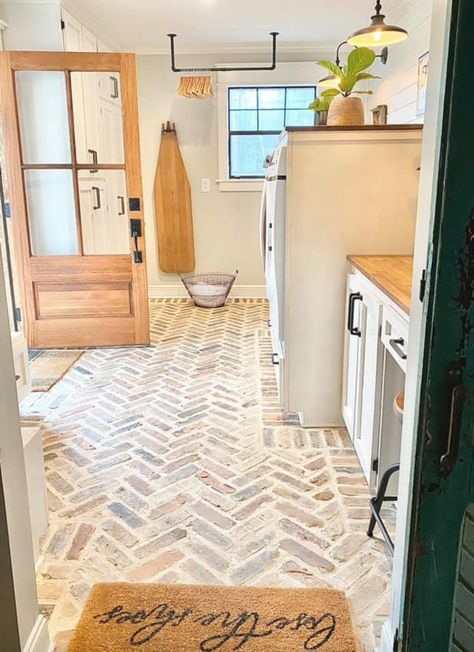 She Shed Seating Ideas, Home Depot Tile Shower Ideas, Enclosing Back Porch Ideas, Porclein Floors Tiles, Open Concept Flooring Ideas, Adding Charm To Your Home, Inexpensive Home Updates, Spanish Tile Floor, Tongue And Groove Porch