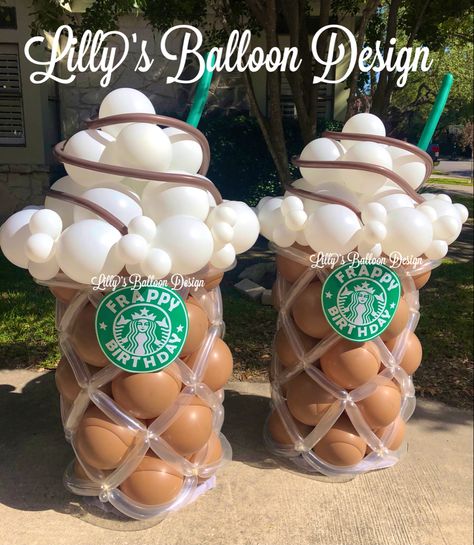 #coffe #starbucks #starbuckslover #coffetime #celebrate # #lillysballoondesign #party #starbuckscup #surprise #happybirthday #beautiful #balloondisplay #SA #balloonart #satx #cute #artist #smiles #cake #spursnation #Texas #love #art #event #design #balloondecor #sanantonioliving #inspired #supportlocal Natal, Coffee Balloon Garland, Starbucks Themed Cake Pops, Starbucks Themed Bridal Shower Ideas, Pink Starbucks Birthday Party, Coffee Themed Party Birthday, Starbucks Theme Birthday Party, Starbucks Balloon Garland, Starbucks First Birthday
