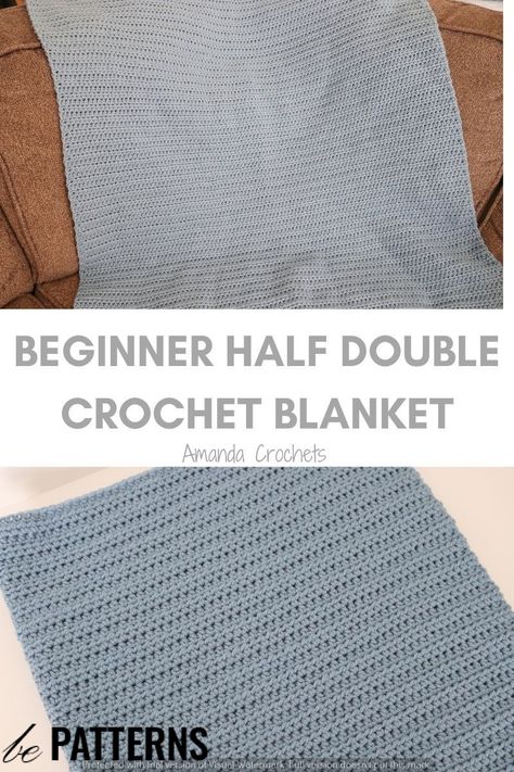 Mastering Crochet: Beautiful Blanket Stitches Crochet Blanket Double Crochet, Half Double Crochet Blanket, Crotchet Blanket Patterns, Double Crochet Blanket, Double Crochet Baby Blanket, Amanda Crochets, Hdc Crochet, Crochet Blanket Video, Beginner Crochet Blanket