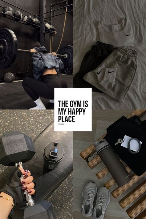 Gym quotes motivational ~ gym quote : the gym is is my happy place ~ gym aesthetic ~ gym motivation ~ gym vibes New At The Gym, Fitness Board Ideas, Gym Asthetic Picture Wallpaper, Gym Motivation Women Pictures, Gym Workouts Aesthetic, Gym Asethic Pictures, Fitness Instagram Ideas Pictures, Gym Life Aesthetic, Gym Photos Aesthetic