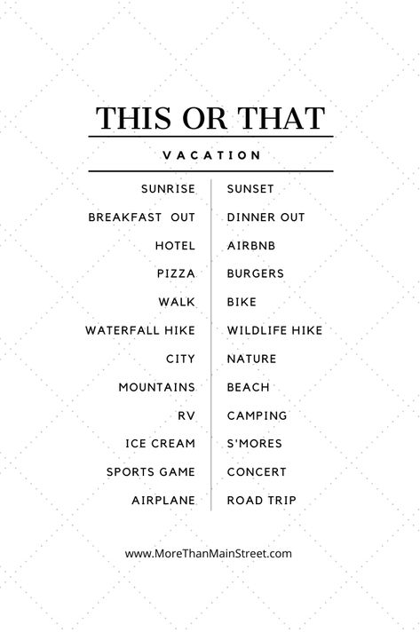 Fun Games To Play On A Road Trip, Things To Do On A Long Car Ride With Friends, This Or That Vacation Edition, Car Ride Games For Adults, Ways To Keep A Conversation Going, Road Trip Games For Couples, Fun Games To Play In The Car, Car Ride Activities For Teens, This Or That Travel