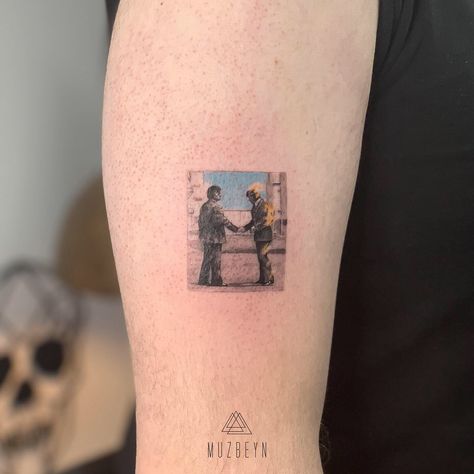 Wish You Were Here Album Cover Tattoo, Music Album Tattoo Ideas, Wish You Were Here Pink Floyd Tattoo, Album Cover Tattoo Ideas, Pink Floyd Tattoo Wish You Were Here, Album Tattoo Ideas, Pink Floyd Wish You Were Here Tattoo, Tattoo Album Cover, Wish You Were Here Tattoo