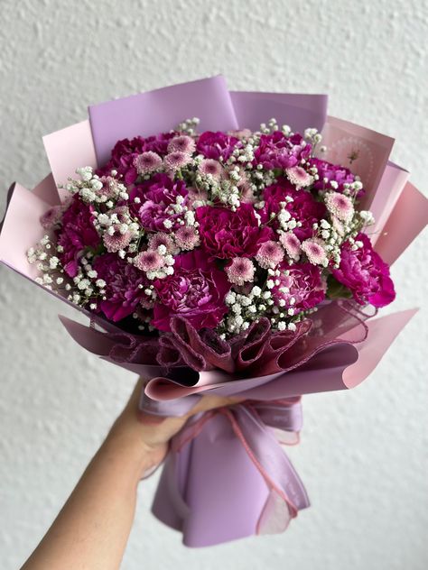 Mums Flower Bouquet, Purple Flower Bouquet Gift, Wax Flowers Bouquet, Mum Flower Arrangement, Purple Carnation Bouquet, Chrysanthemum Flower Bouquets, Carnation Flower Arrangements, Pink Carnation Bouquet, Carnation Arrangements