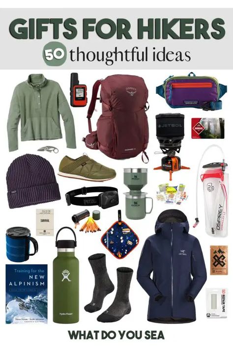 Camino De Santiago, Hiking Kit List, Gifts For Hikers Men, Gift Ideas For Hikers, Hiking Must Haves Women, Hiking Gifts Women, Hiking Gift Basket Ideas, Hiking Accessories For Women, Men Hiking Outfit