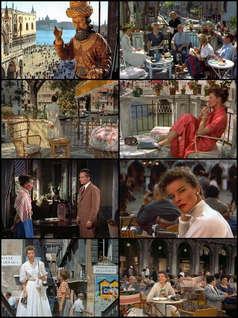 SUMMERTIME (1955). Directed by David Lean. Cinematography by Jack Hildyard. Starring Gaetano Autiero, Rossano Brazzi, Katharine Hepburn, Darren McGavin, Isa Miranda, MacDonald Parke and Jane Rose. Summertime 1955, Summertime Movie, Rossano Brazzi, Darren Mcgavin, Movie Classics, David Lean, Katherine Hepburn, Travel Movies, Glam Life