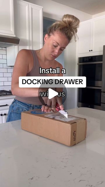 Docking Drawer™ on Instagram: "Power up your kitchen game! 🔌 

Discover how @christinelizabethhome added serious value to her home with Docking Drawer's innovative charging station. 

Outlet features 2 AC, 4 USB-A, and 2 fast-charging USB-C (pd) ports to connect up to 8 devices.

#SmartHome #DIY #kitchen #kitchenremodel #remodeledkitchen #kitchenorganization #organizedkitchen #kitchenhacks" Kitchen Docking Drawer, Charging Station Kitchen Counter, Hide Charging Station, Kitchen Counter Charging Station, Hidden Phone Charging Station, Kitchen Charger Station Ideas, Organize Charging Station, Waterfall Island Outlet, Counter Charging Station Ideas