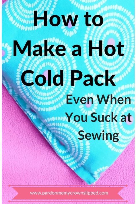 Quick and easy tutorial on making a rice filled hot/cold pack for aches and pains. Step by step for beginners.  #beginners #hotpack #ricepack #sewing #crafts #diy #diycrafts Upcycling, Heat Packs Homemade, Rice Packs, Rice Pack, Small Ideas, Sew Projects, Hot Cold Packs, Survival Supplies, Hot Pack