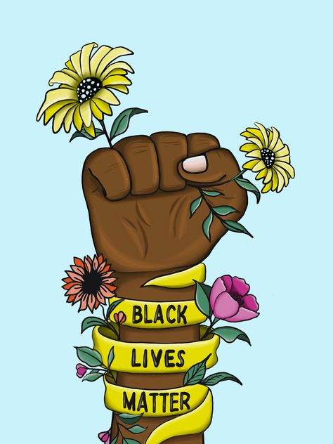 Black Lives Matter   Original artist: https://www.pinterest.com/ndcprodinfo/ Blm Poster Ideas, Burnt Out Art, Black Rights Art, Black Lives Matter Drawing, Black Lives Matter Painting, Black Lives Matter Tattoo, Black Lives Matter Wallpaper, Black Lives Matter Wall Art, Wand Tattoos