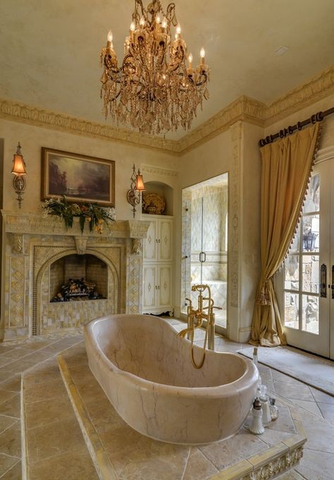 بيوت ملكية, Elegant Bathroom Ideas, Elegant Bathroom Design, French Country Bathroom, Dream Bathrooms, Elegant Bathroom, Beautiful Bathrooms, Dream Home Design, Amazing Bathrooms