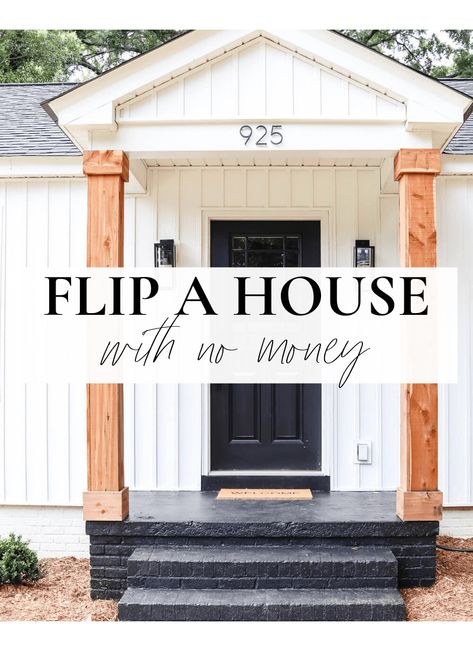 How To Flip A House With No Money - Living Letter Home Home Flipping Ideas, Old Mill House Renovation, Turn A House Into A Home, Fixer Upper Living Room Before And After, Residing House Exterior Before And After, Cheap House Renovation Ideas, Exterior House Flip, Rental Remodel Budget, Cheap Flip House Ideas