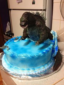 Love-Making in the Kitchen: Where Food Goes Beyond the Boundary of Hunger: Godzilla Cake Topper Godzilla Birthday Cake Ideas, Godzilla Cookies Decorated, Godzilla Cookies, Godzilla Cake Topper, Godzilla Cakes, Godzilla Birthday Cake, Godzilla Invitations, Godzilla Cake, Godzilla Party