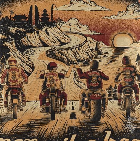 Men And Motorcycles, Vintage Motorcycle Art Design, Motorcycle Art Wallpaper, Biker Art Illustration, Biker Art Drawing, Motorcycle Illustration Artworks, Biker Illustration, Art Harley Davidson, Motorbike Illustration