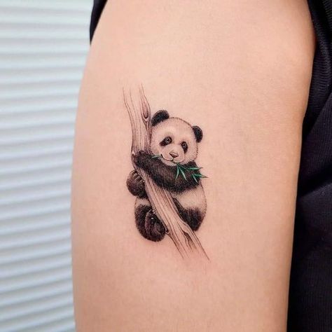 Tattoo Panda Small, Panda Family Tattoo, Cute Panda Tattoo, Animal Henna Designs, Panda Tattoo Ideas, Secret Tattoos, Panda Tattoo Design, Panda Tattoos, Panda Bear Tattoos