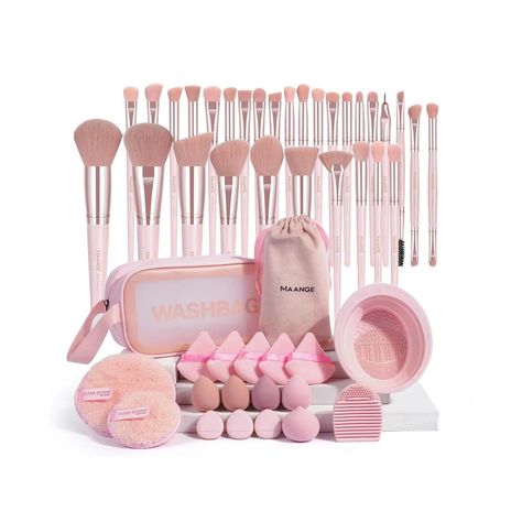 PRICES MAY VARY. 1.Hygienic & Long-Lasting: With easy-to-clean features like a cosmetic brush folding cleaning bowl, this set promotes hygiene and the longevity of your makeup tools. 2.49Pcs Makeup Tools: Provide you with a variety of makeup tools to meet your different needs. 3.Versatile Makeup Application: The 49Pcs makeup tool set caters to a variety of makeup application need, from foundation and power to face and eye makeup, ensuring a complete look. 4.Organized & Convenient: The makeup too All In One Makeup Kit, Dr Makeup, Mat Makeup, Makeup Branding, Face Powder Makeup, Eyes Care, Powder Puffs, Makeup Gift Sets, Makeup Brushes Set