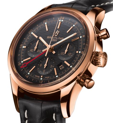 Breitling Transocean Chronograph GMT watch Louis Moinet, Gmt Watch, Breitling Superocean Heritage, Silver Pocket Watch, Men's Watches Luxury, Breitling Watches, Breitling Navitimer, Dress Guide, Hand Watch