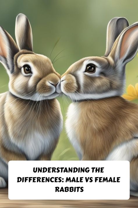 Discover the pros and cons of male and female rabbits to make an informed decision! 🐇🌸 Whether you're a seasoned rabbit owner or a newbie, understanding the differences between male and female rabbits is essential. From behavior to health considerations, we've got you covered. Learn about their distinct personalities, bonding tendencies, and territorial instincts. Find out if it's better to have a male or female rabbit as a pet based on your lifestyle and preferences. Rabbit Facts, Female Rabbit, Male Vs Female, Rabbit Breeds, Bunny Care, Male Or Female, Pet Rabbit, Personality Traits, Male And Female