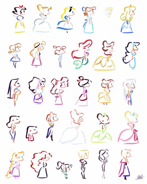 Mandala Disney, Disney Heroines, Disney Tattoos Small, Lindo Disney, Disney Minimalist, Disney Mignon, Disney Doodles, Drawing Characters, Tattoo Diy