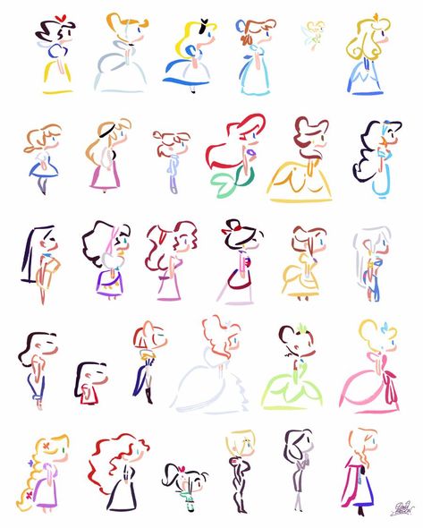 Mandala Disney, Disney Heroines, Disney Tattoos Small, Lindo Disney, Princess And Prince, Disney Minimalist, Disney Mignon, Disney Doodles, Drawing Characters