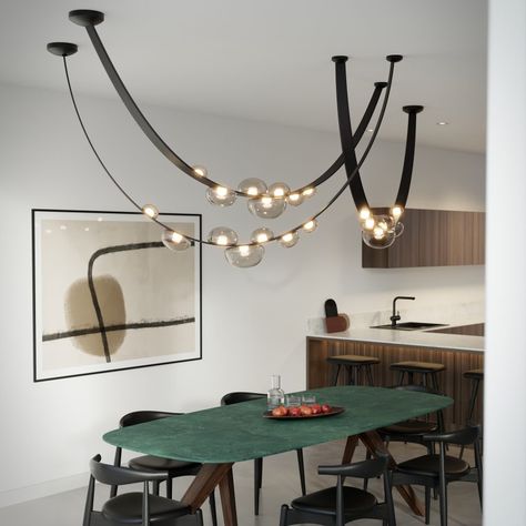 Shenzhen City, Drop Pendant Lights, Minimalist Chandelier, Modern Led Lighting, Cabin Interior, Dew Drops, Dining Living Room, Bubble Glass, Led Chandelier