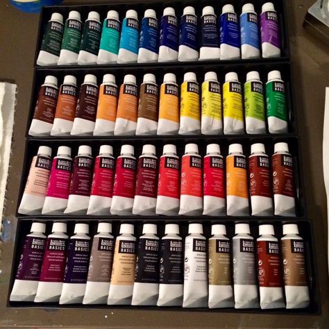 Acrylic Paints Set, Oil Paints Set, Acrylic Paint Set Art Supplies, Paint Set Up, Art Stuff To Buy, Painting Materials Art Supplies, Painting Set Up, Drawing Materials Art Supplies, Art Set Up