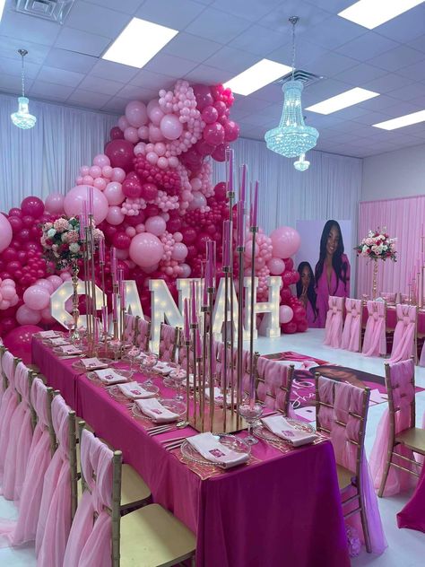 Sweet 16 Elegant Party Ideas, 18th Birthday Dinner Party Ideas, Shades Of Pink Party Decorations, 16 Shades Of Pink Party Ideas Sweet 16, Pretty In Pink Sweet 16 Theme, 21 Shades Of Pink Party, 13 Shades Of Pink Party, 16 Shades Of Pink Party, Shades Of Pink Birthday Party