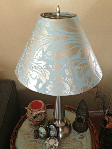 Today I'm going to update you on our home renos and share a DIY project, who knew you could cover a lampshade with wallpaper? Shade Wallpaper, Cover A Lampshade, How To Make Wallpaper, Decorate Lampshade, Cover Lampshade, Make A Lampshade, Lampshade Makeover, Make A Lamp, Antique Buffet