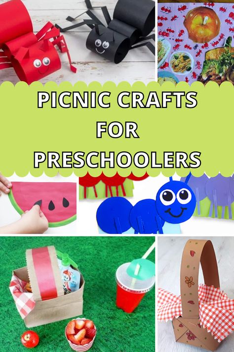 Park Crafts Preschool, Picnic Ideas For Preschoolers, Preschool Picnic Crafts, Picnic Kindergarten Activities, Picnic Theme Crafts Preschool, Bbq Preschool Activities, Picnic Crafts For Preschoolers, Picnic Preschool Crafts, Preschool Picnic Activities