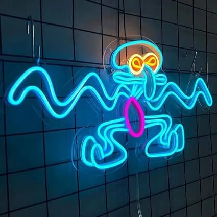 Amazon.com : AMANYMXOK Neon Signs Cartoon Neon Sign Japanese Anime Neon Sign Octopus Neon Sign Light Games room sign wall decor Game room Neon sign for Christmas bedroom decor Size:59.5 * 31.7cm : Tools & Home Improvement Neon Bathroom, Wall Decor Game Room, Anime Neon Sign, Christmas Bedroom Decor, Game Room Signs, Neon Signs Home, Neon Room, Light Games, Neon Sign Bedroom