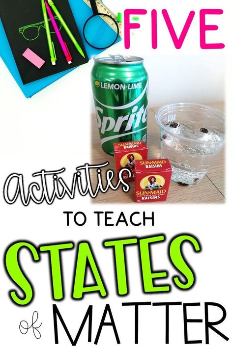 These five states of matter activities are perfect to use in your upper elementary science class! These hands-on experiments, lessons, and ideas are just what you need for teaching states of matter in your classroom this year. Click the pin to learn more! Science Activities Elementary School, States Of Matter Kindergarten Experiment, Grade 5 Matter Experiments, Kindergarten Matter Activities, 3 States Of Matter Activities, States Of Matter Kindergarten Activities, States Of Matter Elementary, Changes Of Matter Experiments, Fifth Grade Science Experiments