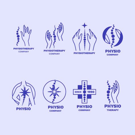 Linear Aesthetic Physiotherapy Center Logo Physiotherapy Student, Physiotherapy Clinic, Clinic Logo, Center Logo, Visual Identity Design, Clinic Design, Aesthetic Drawing, Graphic Editing, Retro Logo