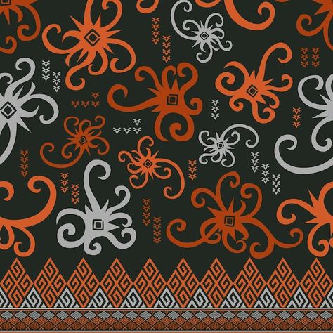 Batik Kalimantan Timur, Batik Pattern Vector, Batik Dayak, Ornamen Nusantara, Brand Concept Board, Batik Vector, Motif Songket, Batik Texture, Corak Batik