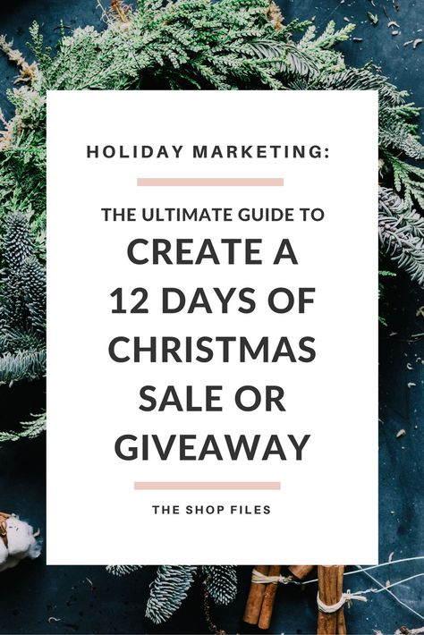 Want to run a 12 Days of Christmas Sale promotion? Here's a step by step guide to creating your own 12 Days of Christmas sale of giveaway event. Perfect holiday marketing for your shop's gift selection. Christmas Marketing, Holiday Marketing, Retail Marketing, Business Christmas, Holiday Giveaways, Christmas Promotion, Holiday Promotions, Christmas Giveaways, Retail Sales