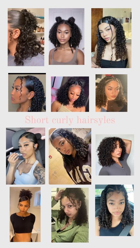 #Curly #curlyhairstyles #Coilyhairstyles #4bcurls #4bcurls #Straighthairstyles #Bald/shavenhairstyles Hairstyles For Real Hair Black Women, Curly Cute Hairstyles Natural Curls, Hairstyles For Short Curly Hair Easy, Short Curly Hair Hat Hairstyles, Straight Hairstyles For Curly Hair, How To Make My Hair More Curly, Hairstyles For Short Curly Hair With Bangs, Styles For Short Curly Hair Black Women, Summer Hairstyles Bun