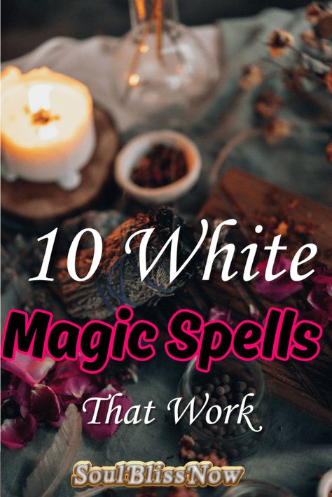 White Magic spells can work, but you may not know how to use this type of energy. White Magic is a type of magic that brings good energy towards you and puts good energy into the universe. Some people become curious about spellcasting when they have a need, are looking for true love, or want to manifest money. Ice Magic Spells, Spell To Manifest Anything, Manifestion Spell, White Candle Magic, Magic Spell Words, White Candle Spells, White Witch Spells, Good Magic, Free Magic Spells