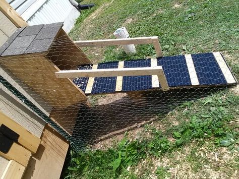 Duck ramp Duck Coop Ramp Ideas, Duck Ramp Ideas, Chicken Ramps, Duck Ramp, Ramp Ideas, Ancona Ducks, Duck Stuff, Duck Coop, Coop Ideas