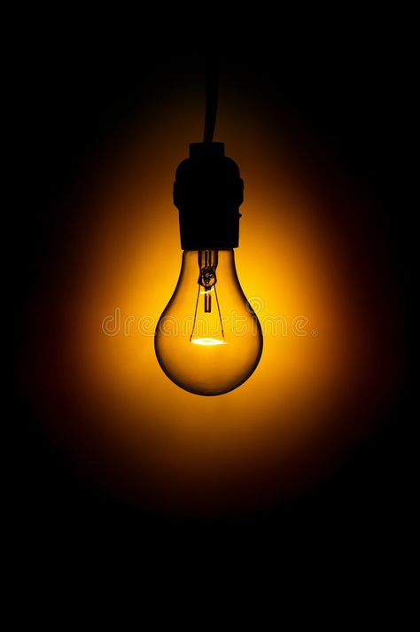 Glowing Light Bulb. Light bulb in darkness, with orange glow , #Ad, #Bulb, #Light, #Glowing, #bulb, #glow #ad Light Bulb Pictures, Light Bulb Drawing Realistic, Light Bulb Art Paint, Light Bulbs Aesthetic, Light Bulb Aesthetic, Light Bulb Photography, Light Bulb Painting, Bulb Background, Bulb Photography