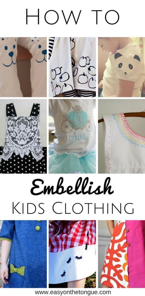 Sewing for your kids? Find inspiration in the different ways you can embellish their clothes. From lace to shadow-applique. via @https://www.pinterest.com/amandane/ Appliques For Clothes, Shadow Applique, Advanced Sewing Projects, Holiday Hand Towels, Kids Clothes Diy, Costura Diy, Work Diy, Fabric Purses, Sewing Projects For Kids