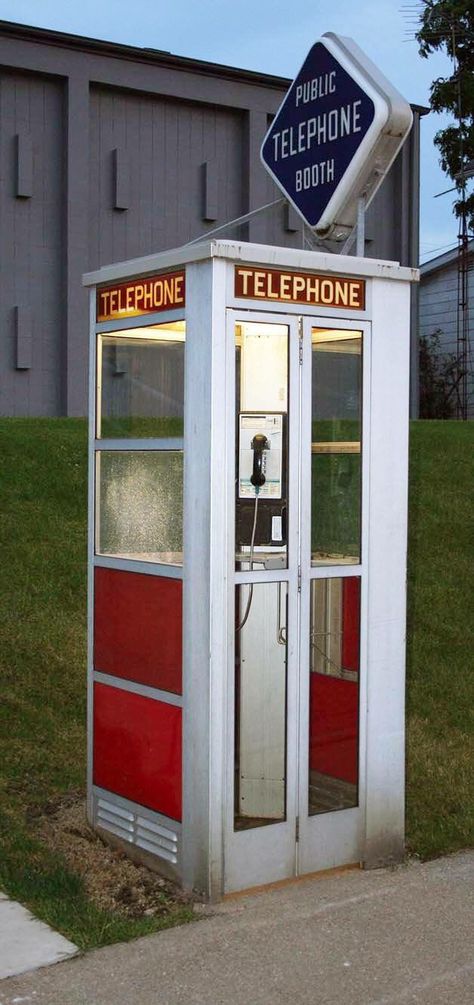 Phone booth Antique Telephone, Edge Of The World, Telephone Booth, Vintage Phones, Yellow Springs, Phone Booth, Vintage Telephone, Old Phone, Telephones