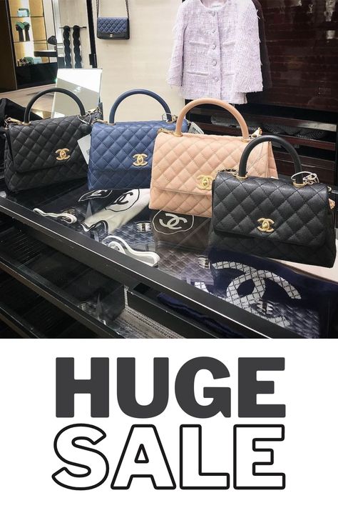 Experience the perfect blend of elegance and functionality with the Chanel Coco Handle Bag. Its sleek design and practical features make it an ideal companion for the modern woman. Chanel Bags, Chanel Coco Handle, Coco Handle, Dream Bags, Signature Quilts, Huge Sale, Handle Bag, Chanel Bag, Designer Collection
