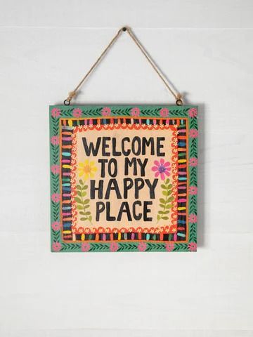 Hippies Use Side Door Sign, Welcome To My Happy Place Signs, Our Happy Place Sign Wall Art, This Is My Happy Place Sign, This Is Our Happy Place, Wooden Painting Ideas, Square Lippan Art, Family Painting Ideas, Welcome Painting