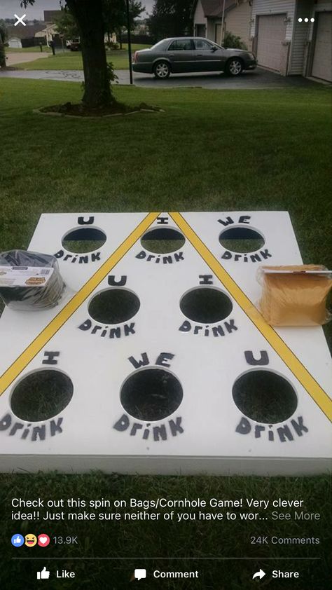 Diy Beer Pong Table Paint Ideas Simple, Garden Party Games, White Trash Party, Trash Party, Fun Drinking Games, Drinking Games For Parties, Adult Party Games, Dry Creek, Summer Games