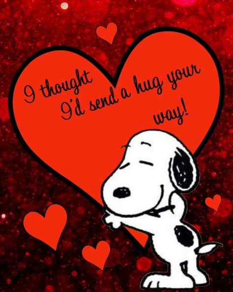 Snoopy, Humour, Snoopy Hugs, Snoopy Hug, Valentine Jokes, Good Morning Snoopy, Snoopy Valentine, Hugs And Kisses Quotes, Sending You A Hug