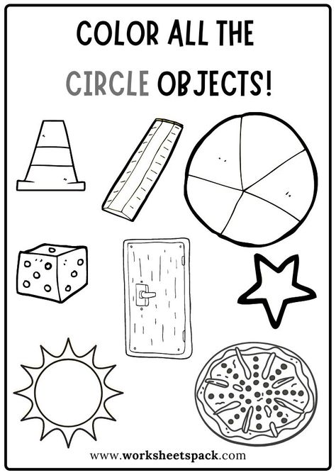 Circle Shape Activity Pages for Kindergarten and Preschool. Circle Coloring Pages Preschool, Circles Activities For Preschool, Circle Lesson Preschool, Circle Kindergarten Activities, Find The Circle Worksheet, Circle Lessons For Preschool, Circle Coloring Pages Free Printable, Circle Shape Activity For Preschool, Preschool Circle Activities