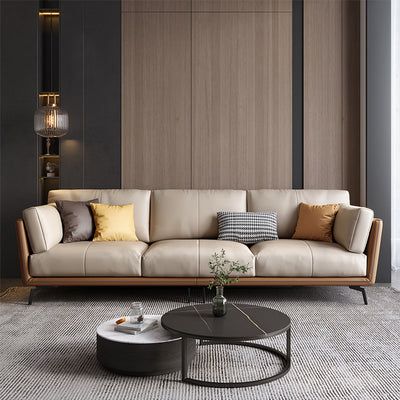 Small Kitchens, Leather Sofa Living, Luxury Sofa Design, Genuine Leather Sofa, Leather Sofa Living Room, Scandinavian Furniture Design, Modern Sofa Designs, Unique Sofas, Beige Sofa