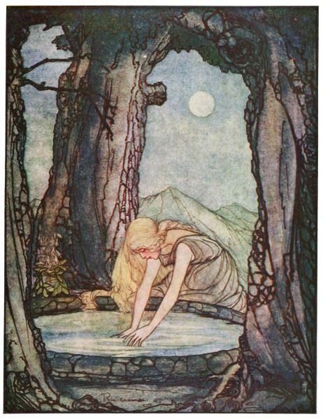 The Project Gutenberg eBook of Grimm’s Fairy Tales, by Frances Jenkins Olcott (Editor). Black Cats, Fairy Art, Fairy Tale Illustration, Fairy Dragon, Grimm Fairy Tales, Fairytale Illustration, Vintage Fairies, Fairytale Art, Folk Tales