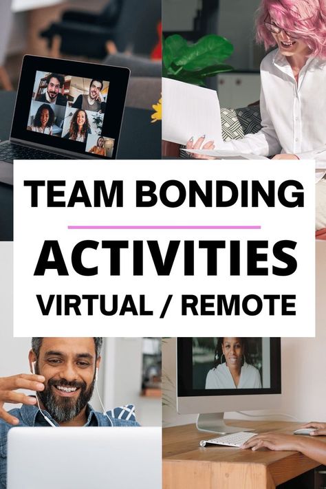 Remote Engagement Activities, Virtual Team Building Activities For Work, Virtual Team Activities For Work, Team Building Remote Teams, Team Engagement Activities Virtual, Work Team Building Activities Virtual, Virtual Icebreaker Games For Adults, Virtual Retreat Ideas, Team Meetings Ideas