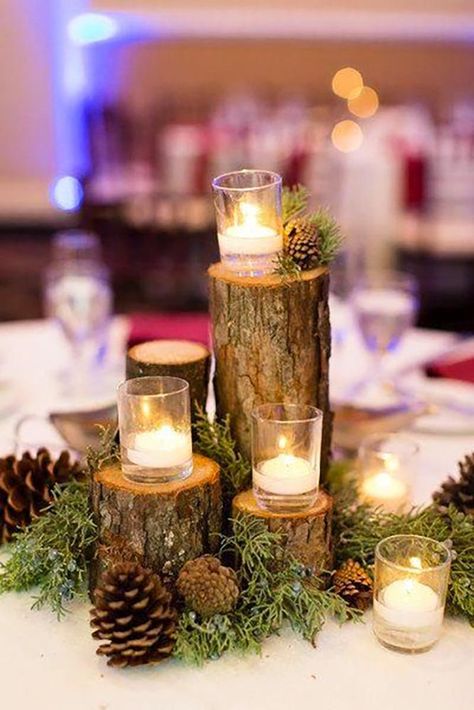 15 Forest Wedding Theme Ideas | Wedding Forward Branch Centerpieces Wedding, Branch Centerpieces, Winter Wedding Centerpieces, Wedding Branches, Forest Theme Wedding, Wedding Themes Winter, Winter Wedding Decorations, Winter Wedding Inspiration, Winter Themed